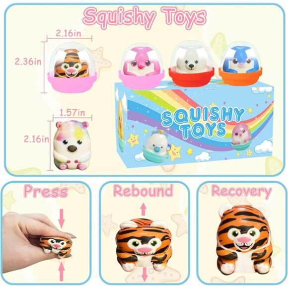 20 Pack Party Favors for Kids Filled with Squishy Toys,Birthday Goodie Bag - Picture 2 of 7